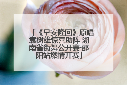 《早安隆回》原唱袁树雄惊喜助阵 湖南省街舞公开赛·邵阳站燃情开赛