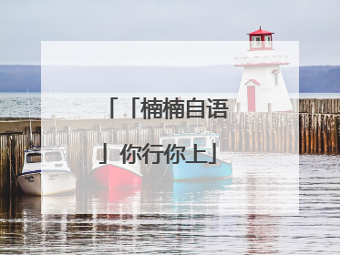 「楠楠自语」你行你上