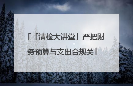「清检大讲堂」严把财务预算与支出合规关