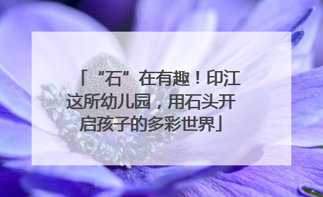 “石”在有趣！印江这所幼儿园，用石头开启孩子的多彩世界