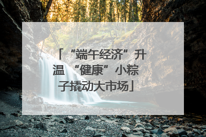 “端午经济”升温 “健康”小粽子撬动大市场