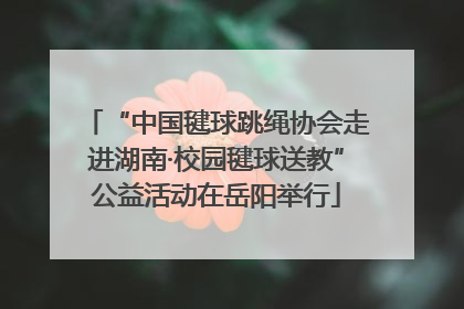 “中国毽球跳绳协会走进湖南·校园毽球送教”公益活动在岳阳举行