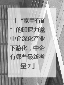 “家里有矿”的印尼力邀中企深化产业下游化，中企有哪些最新考量？