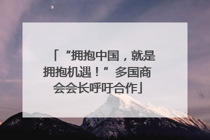 “拥抱中国，就是拥抱机遇！”多国商会会长呼吁合作