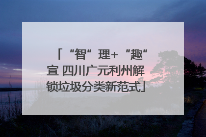 “智”理+“趣”宣 四川广元利州解锁垃圾分类新范式