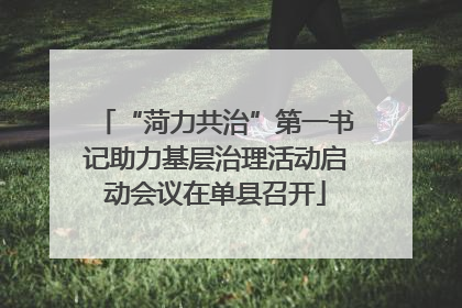 “菏力共治”第一书记助力基层治理活动启动会议在单县召开