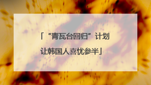 “青瓦台回归”计划让韩国人喜忧参半