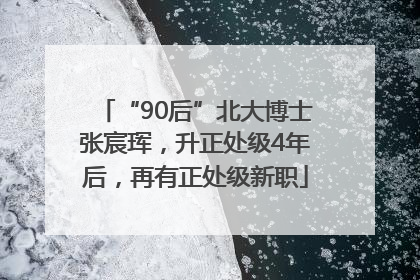 “90后”北大博士张宸珲，升正处级4年后，再有正处级新职