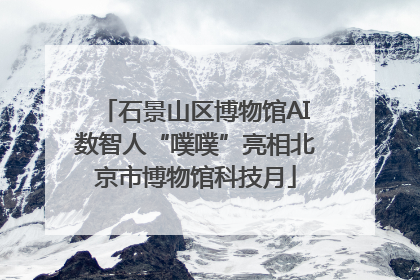 石景山区博物馆AI数智人“噗噗”亮相北京市博物馆科技月