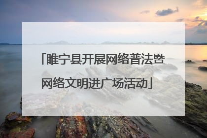 睢宁县开展网络普法暨网络文明进广场活动
