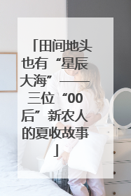 田间地头也有“星辰大海”——三位“00后”新农人的夏收故事