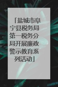 盐城市阜宁县税务局第一税务分局开展廉政警示教育系列活动