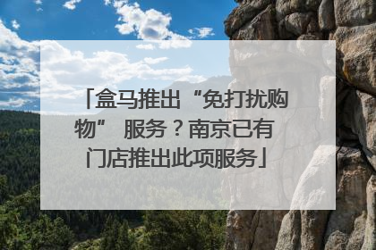 盒马推出“免打扰购物” 服务？南京已有门店推出此项服务