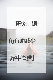 研究：锯角有助减少犀牛盗猎