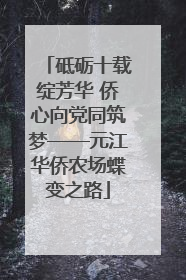 砥砺十载绽芳华 侨心向党同筑梦——元江华侨农场蝶变之路
