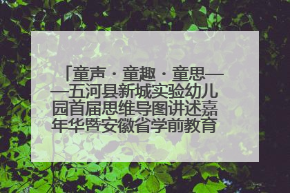 童声・童趣・童思——五河县新城实验幼儿园首届思维导图讲述嘉年华暨安徽省学前教育教研基地园项目阶段性成果展示活动