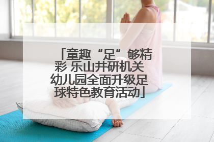 童趣“足”够精彩 乐山井研机关幼儿园全面升级足球特色教育活动
