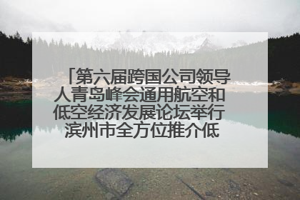 第六届跨国公司领导人青岛峰会通用航空和低空经济发展论坛举行 滨州市全方位推介低空经济发展优势