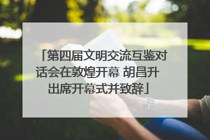 第四届文明交流互鉴对话会在敦煌开幕 胡昌升出席开幕式并致辞