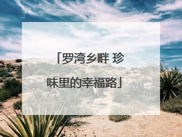 罗湾乡畔 珍味里的幸福路