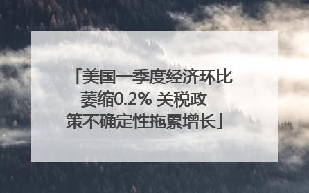 美国一季度经济环比萎缩0.2% 关税政策不确定性拖累增长