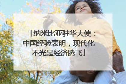 纳米比亚驻华大使：中国经验表明，现代化不光是经济腾飞