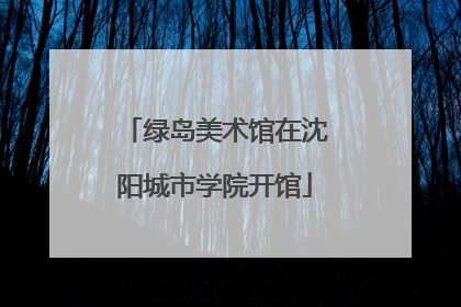 绿岛美术馆在沈阳城市学院开馆