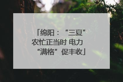绵阳：“三夏”农忙正当时 电力“满格”促丰收