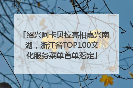 绍兴阿卡贝拉亮相嘉兴南湖，浙江省TOP100文化服务菜单首单落定