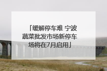 缓解停车难 宁波蔬菜批发市场新停车场将在7月启用