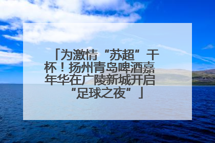 为激情“苏超”干杯！扬州青岛啤酒嘉年华在广陵新城开启“足球之夜”