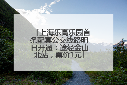 上海乐高乐园首条配套公交线路明日开通：途经金山北站，票价1元