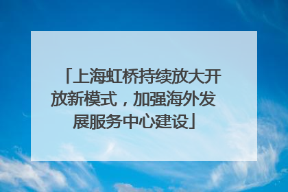 上海虹桥持续放大开放新模式，加强海外发展服务中心建设