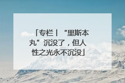 专栏丨“里斯本丸”沉没了，但人性之光永不沉没