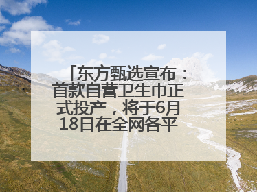 东方甄选宣布：首款自营卫生巾正式投产，将于6月18日在全网各平台开售