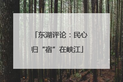 东湖评论：民心归“宿”在峡江