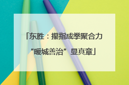 东胜：攥指成拳聚合力 “暖城善治”显真章