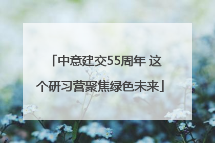 中意建交55周年 这个研习营聚焦绿色未来