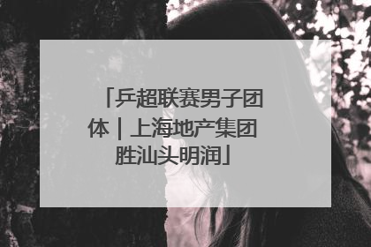 乒超联赛男子团体｜上海地产集团胜汕头明润