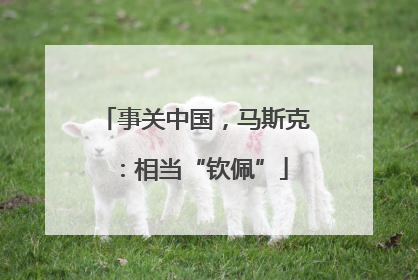 事关中国，马斯克：相当“钦佩”