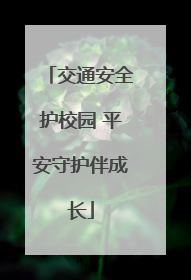 交通安全护校园 平安守护伴成长