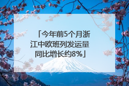 今年前5个月浙江中欧班列发运量同比增长约8%