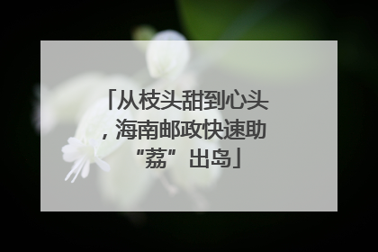 从枝头甜到心头，海南邮政快速助“荔”出岛