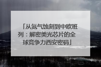 从氮气蚀刻到中欧班列：解密美光芯片的全球竞争力西安密码
