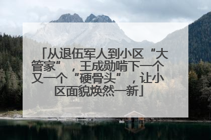 从退伍军人到小区“大管家”，王成勋啃下一个又一个“硬骨头”，让小区面貌焕然一新