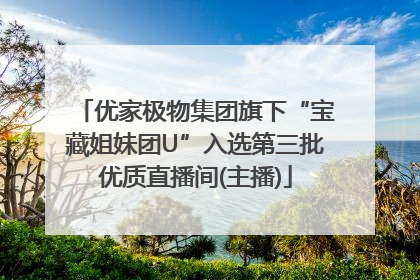 优家极物集团旗下“宝藏姐妹团U”入选第三批优质直播间(主播)