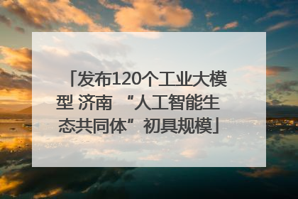 发布120个工业大模型 济南 “人工智能生态共同体”初具规模