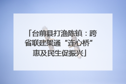 台前县打渔陈镇：跨省联建架通“连心桥” 惠及民生促振兴