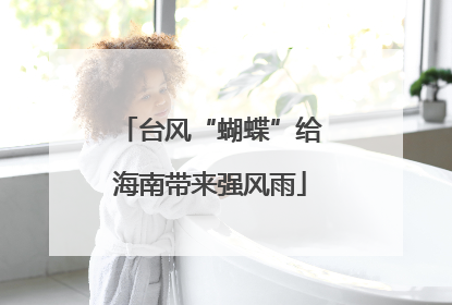 台风“蝴蝶”给海南带来强风雨