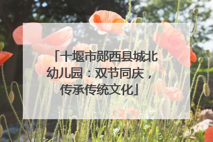 十堰市郧西县城北幼儿园：双节同庆，传承传统文化